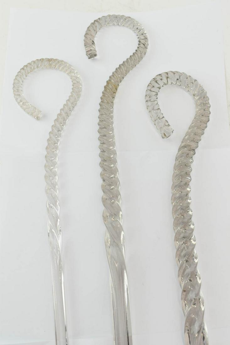 Three Colorless Glass End-of-Day Handblown Canes (1 of 10)
