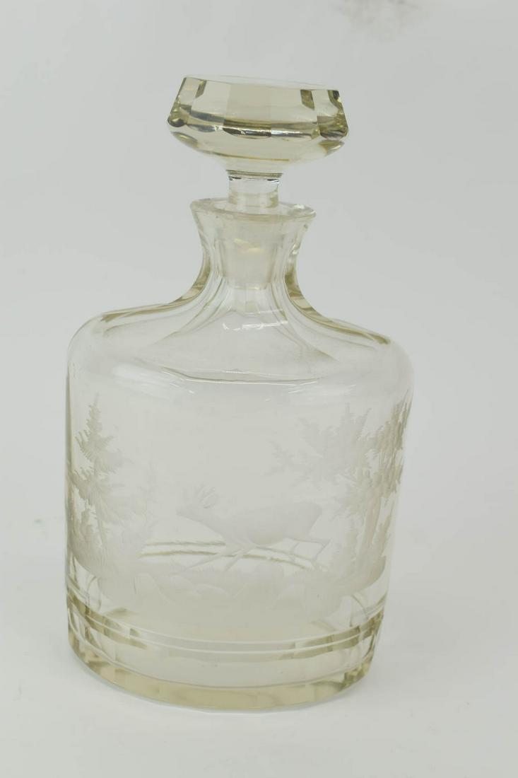 Antique Etched Glass Decanter (1 of 6)
