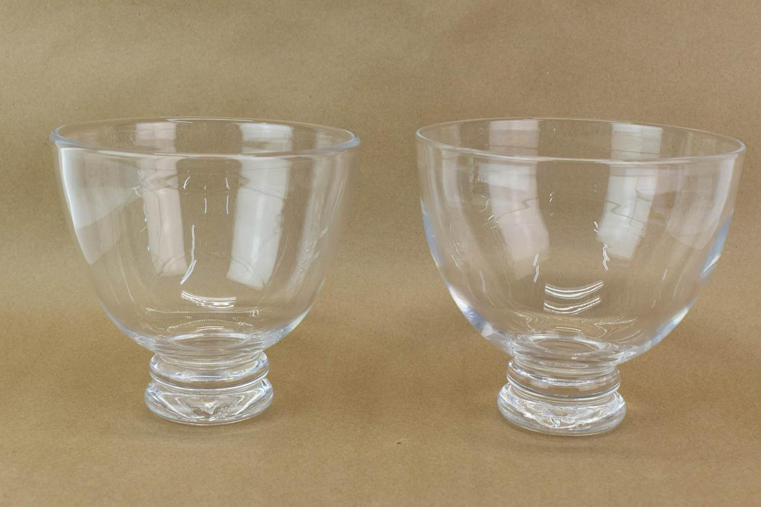 Near Pair of Simon Pearce Crystal Bowls (1 of 6)