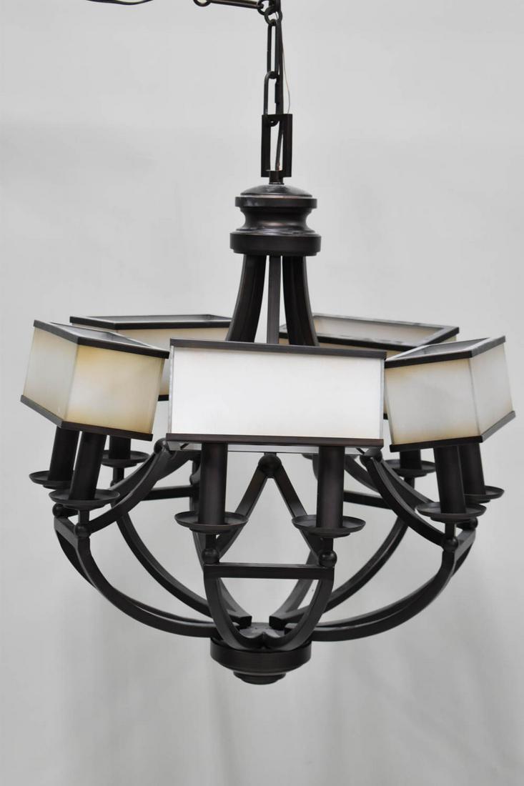 Bronze Finished 10-Light Hanging Chandelier (1 of 7)