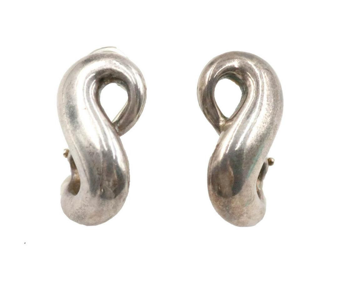 Tiffany Sterling Silver Infinity Earrings (1 of 5)