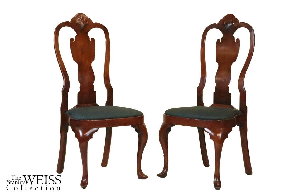 Pair of Queen Anne Walnut Side Chairs (1 of 7)