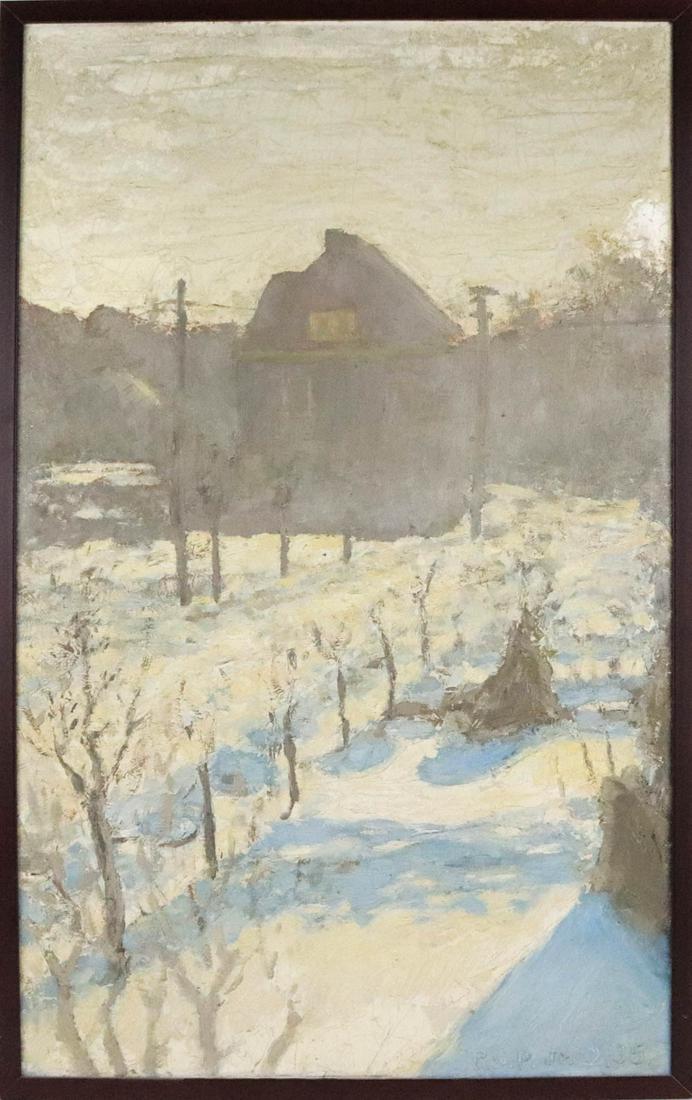 Roy Perham Jr., Oil on Board, New Jersey Barn (1 of 8)
