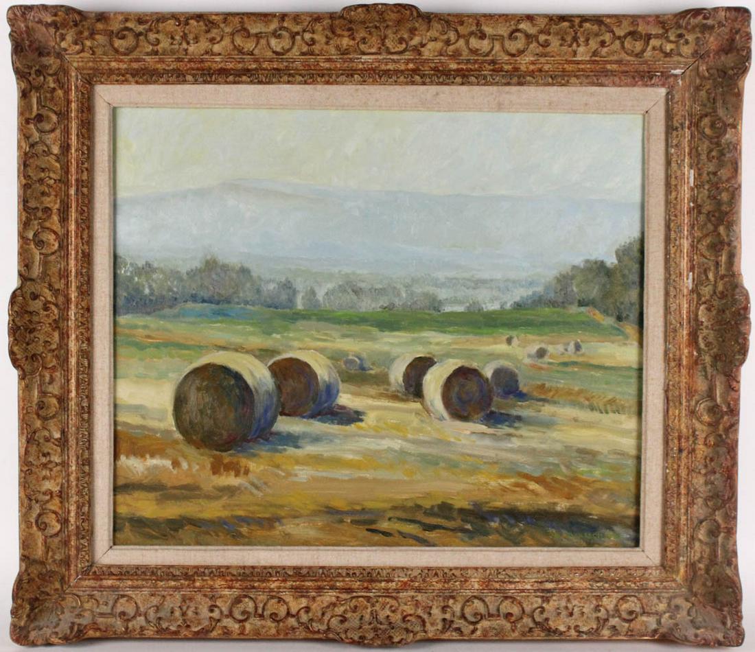 William Bartsch, Oil on Canvas, Hay Bales (1 of 5)