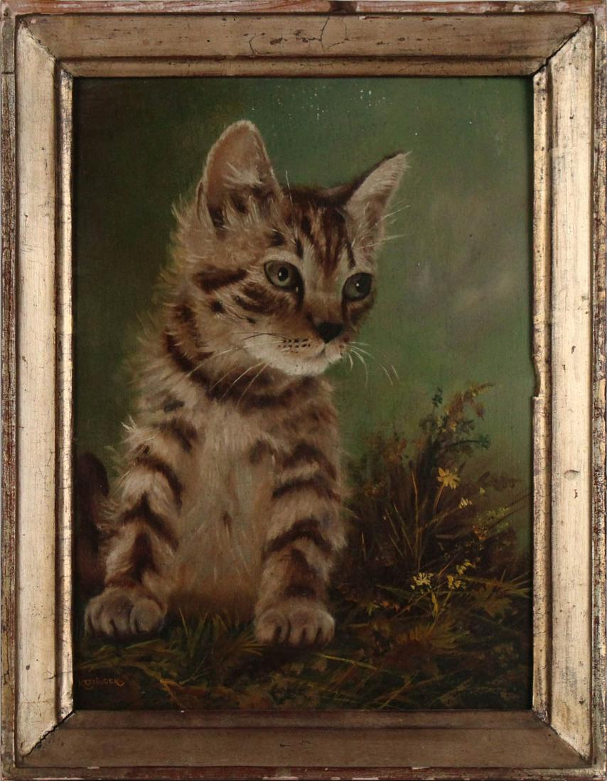 Gabor Kettinger, Oil on Panel, Cat (1 of 10)
