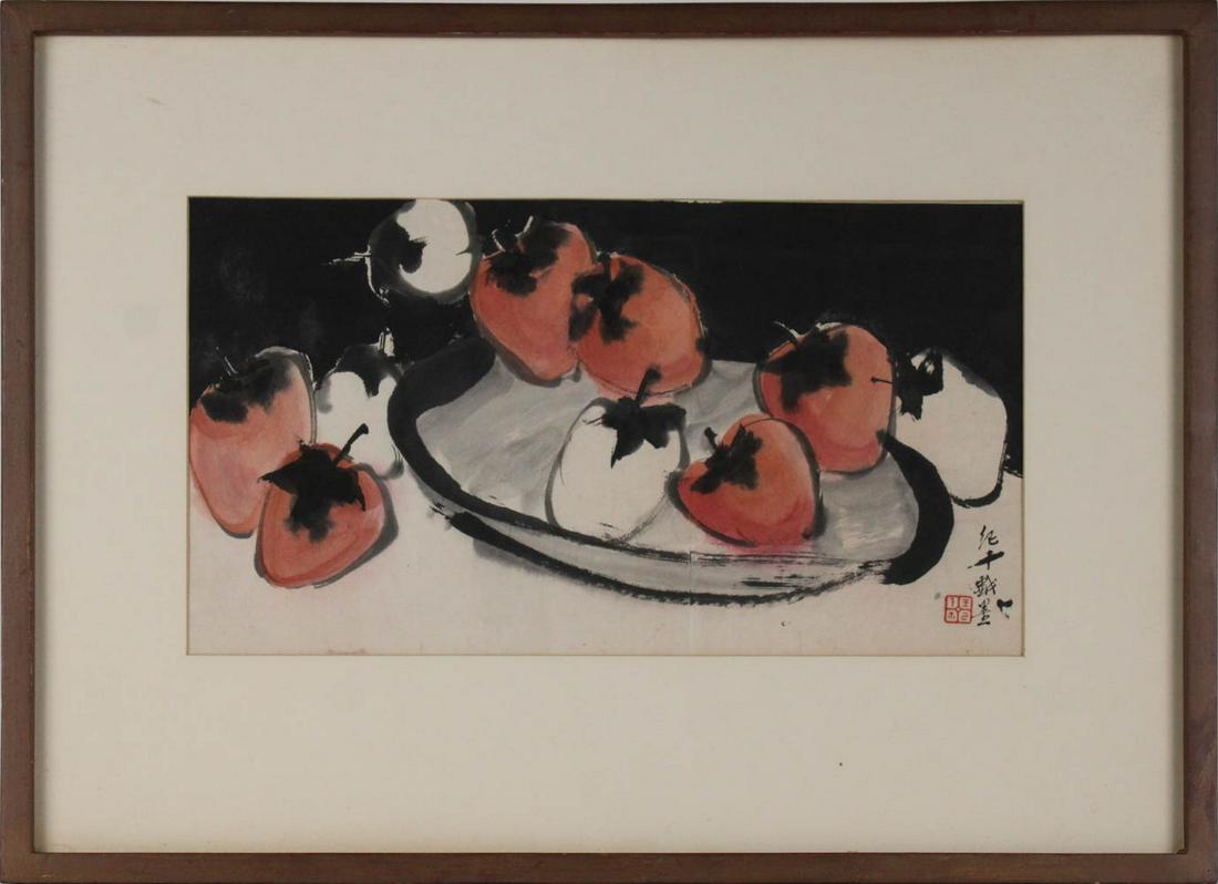 C.C. Wang, Ink Wash and Color, "Persimmons" (1 of 13)