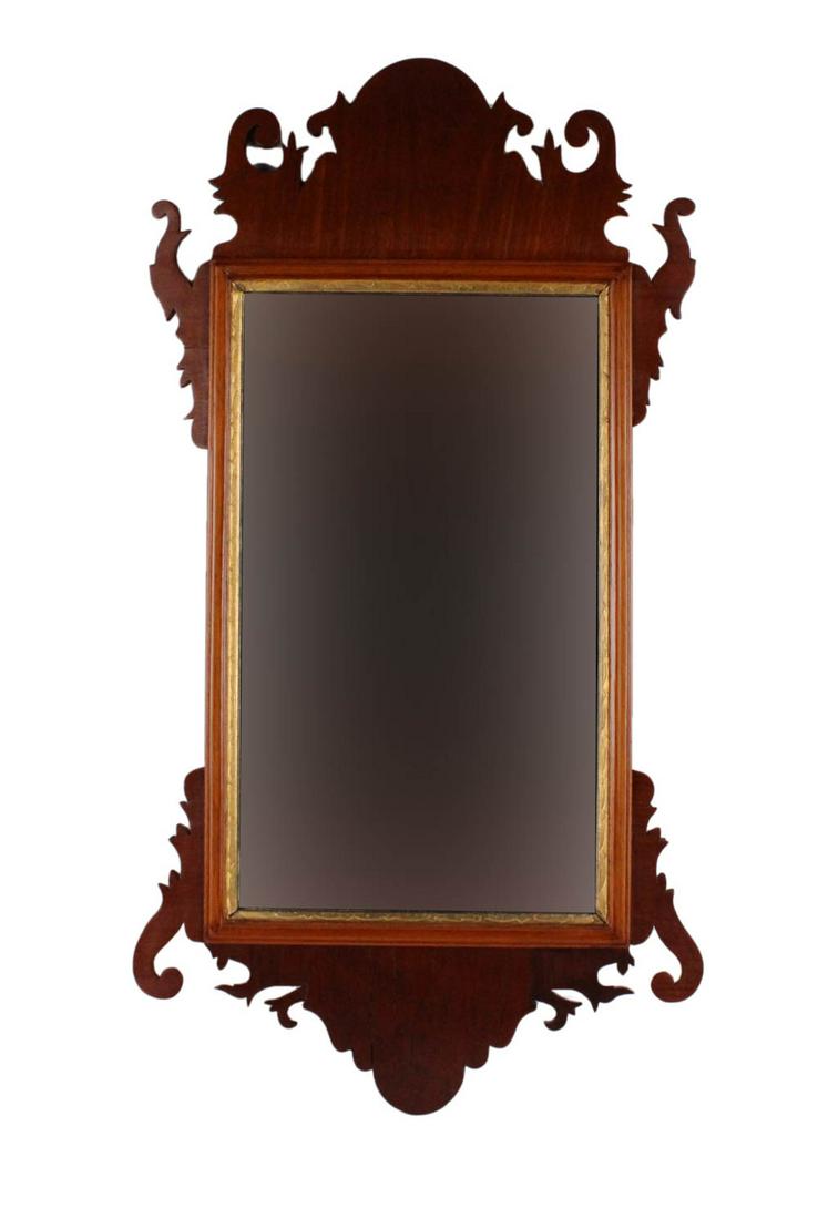 Chippendale Parcel-Gilt Mahogany Mirror (1 of 6)