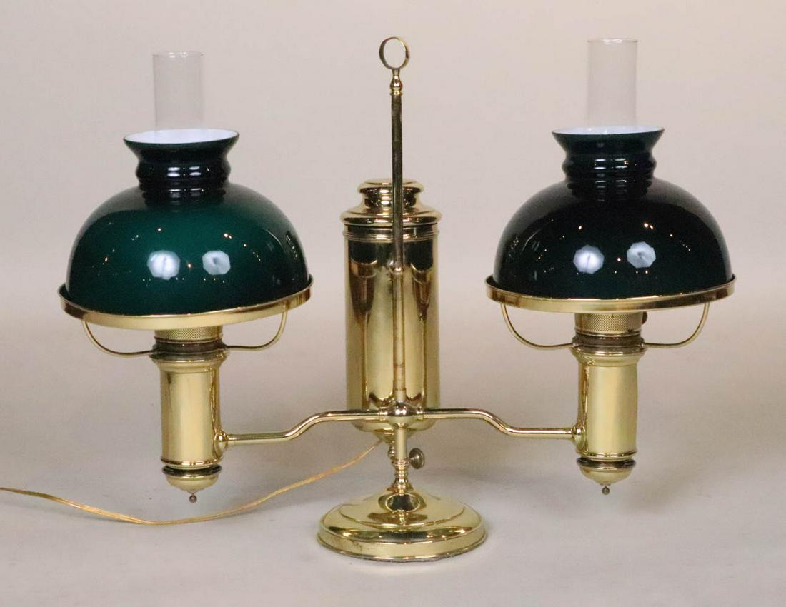 Two-Light Brass Student Lamp (1 of 9)