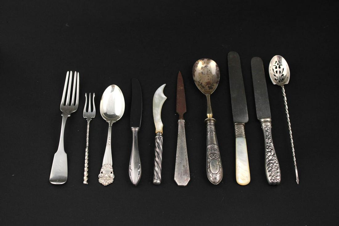 Sterling Silver and Silver Plated Flatware Items (1 of 20)