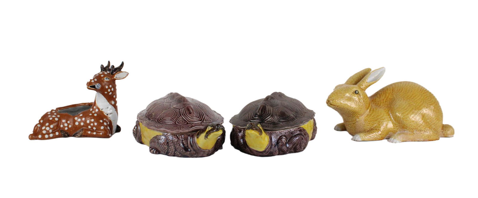 Four Asian Painted Porcelain Animals (1 of 16)