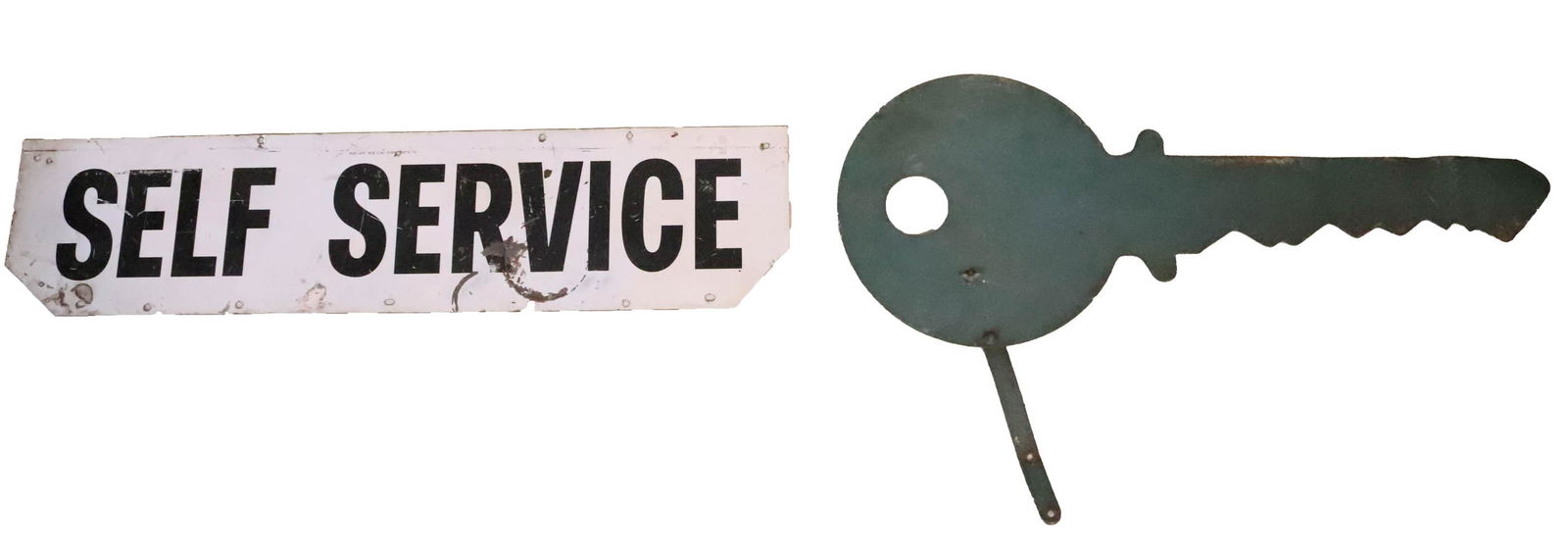 Two Painted Metal Trade Signs (1 of 6)