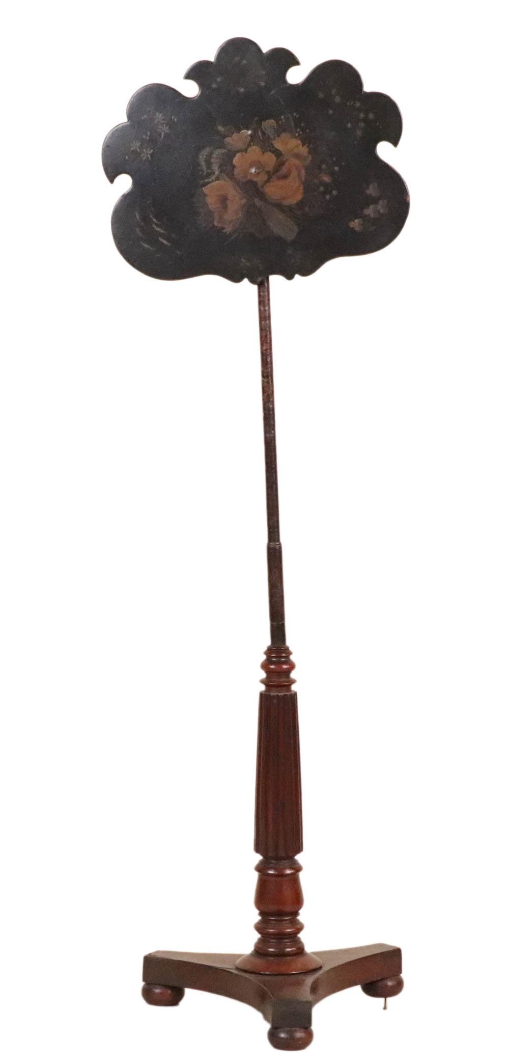 Victorian Mahogany and Papier Mache Firescreen (1 of 9)