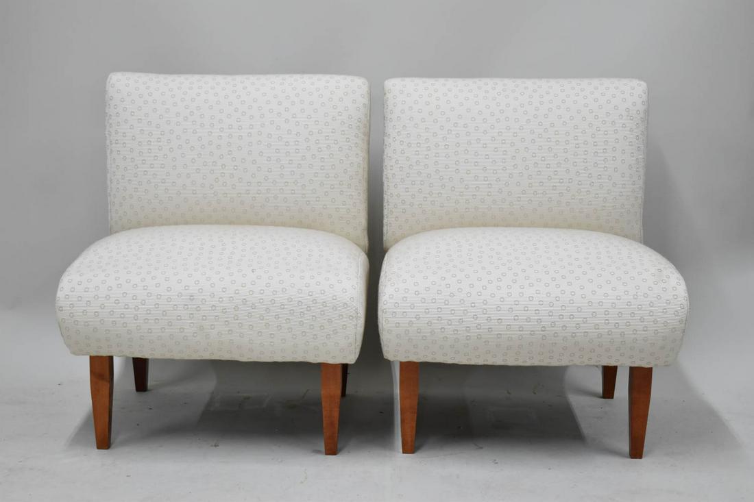 Pair of Modern Upholstered Easy Chairs (1 of 10)