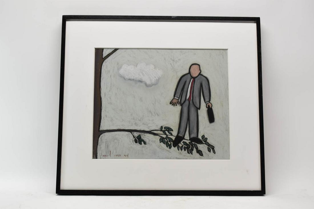 David Ross Oil Pastel "Out on a Limb" (1 of 5)