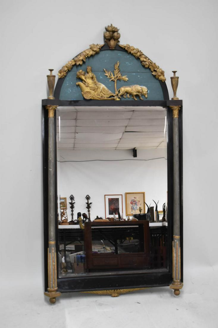 Antique Neoclassical Style Hanging Wall Mirror (1 of 17)