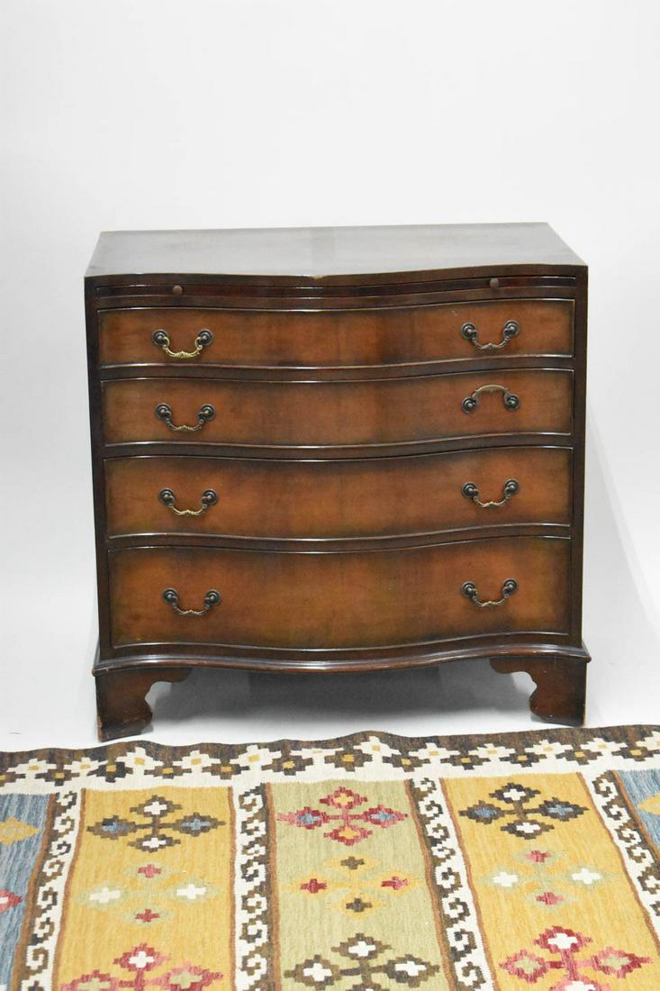 Mahogany Serpentine Front Bachelors Chest (1 of 3)