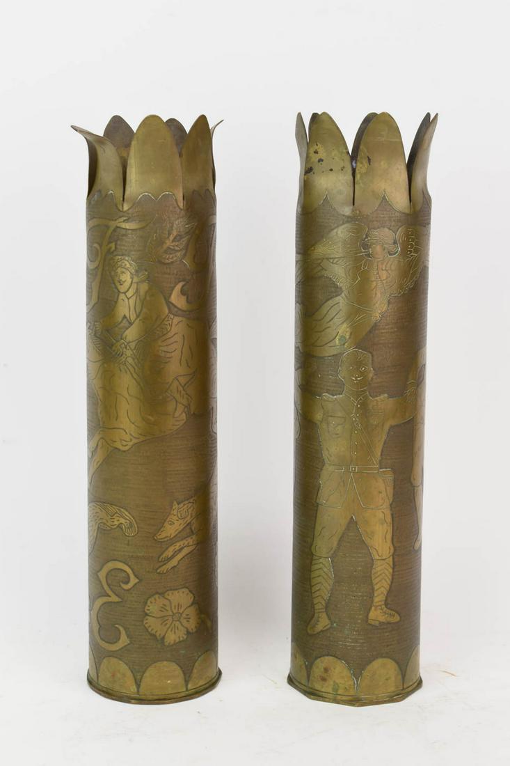 Two World War I Trench Art Shells (1 of 17)