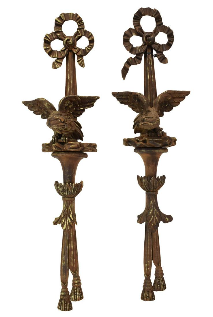 Pair of Giltwood Carved Eagle Wall Hangings (1 of 11)