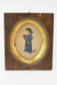 Antique Hand Colored Print Of Boy In Blue
