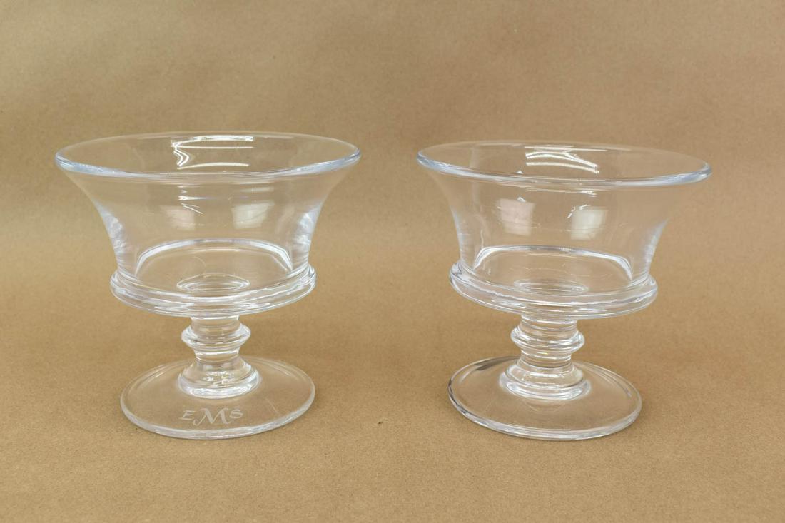 Near Pair of Simon Pearce Crystal Compotes (1 of 11)