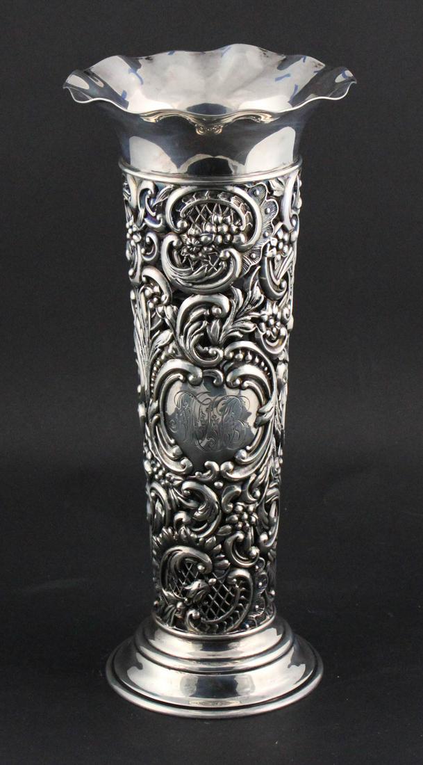 Dominick and Haff Sterling Silver Trumpet Vase (1 of 10)