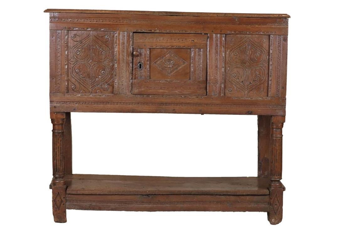 Jacobean Carved Oak Court Cupboard (1 of 12)