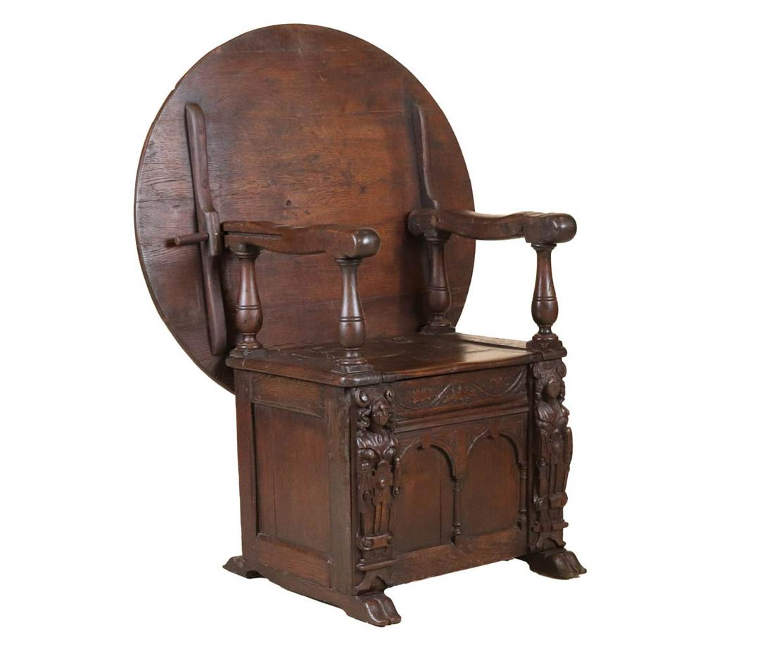 Gothic Carved Oak Monk's Bench (1 of 16)