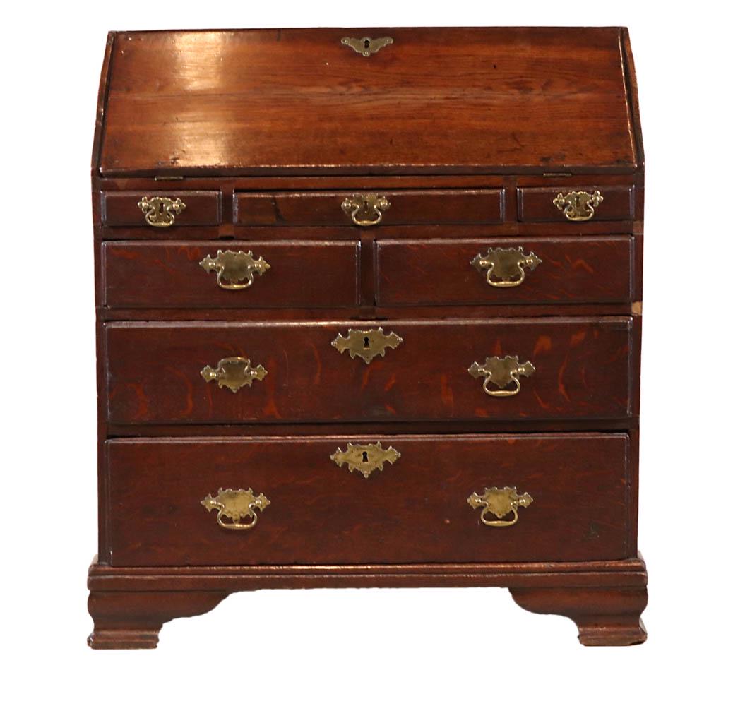 George II Oak Slant-Front Desk (1 of 16)