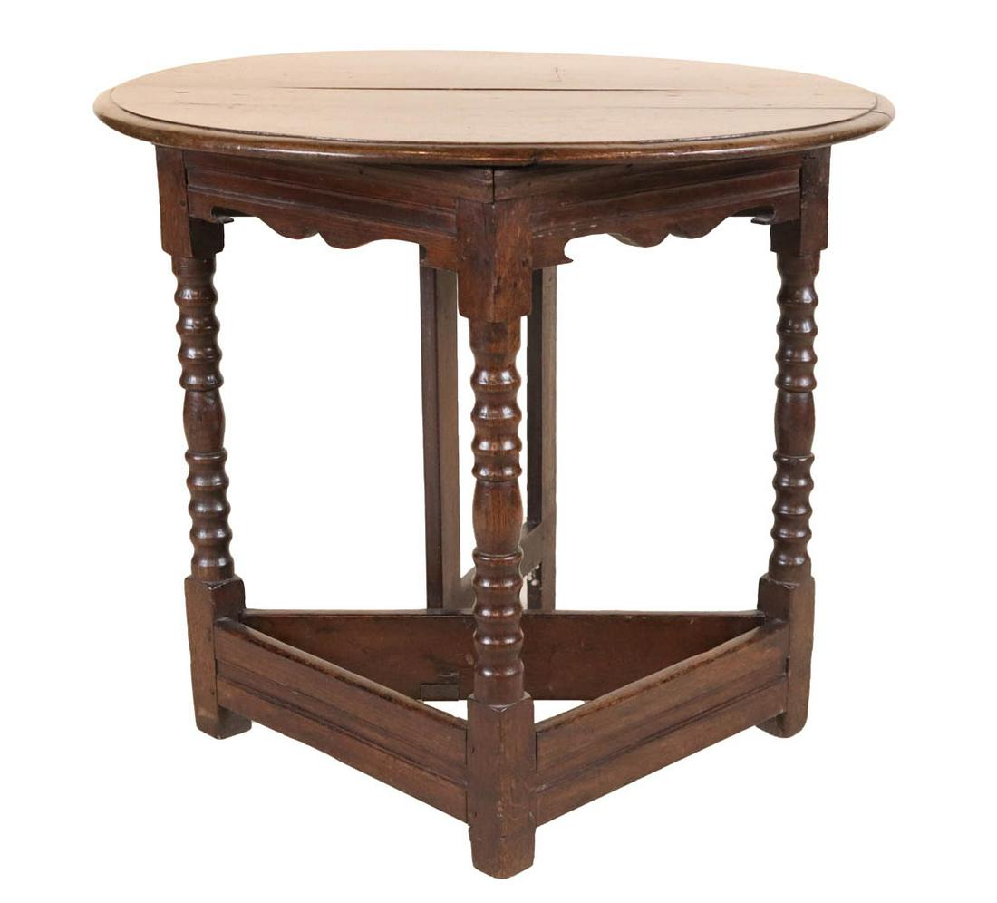 Jacobean Oak Demi-Lune Gate-Leg Table (1 of 8)
