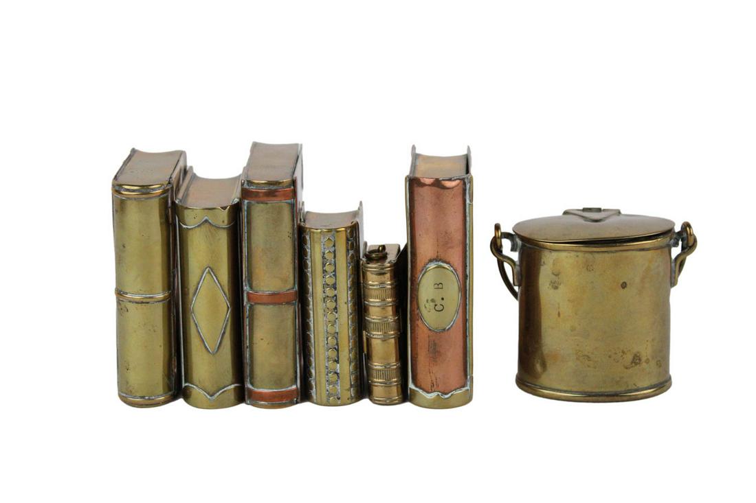 Six Brass and Copper Book-Form Snuff Boxes (1 of 20)
