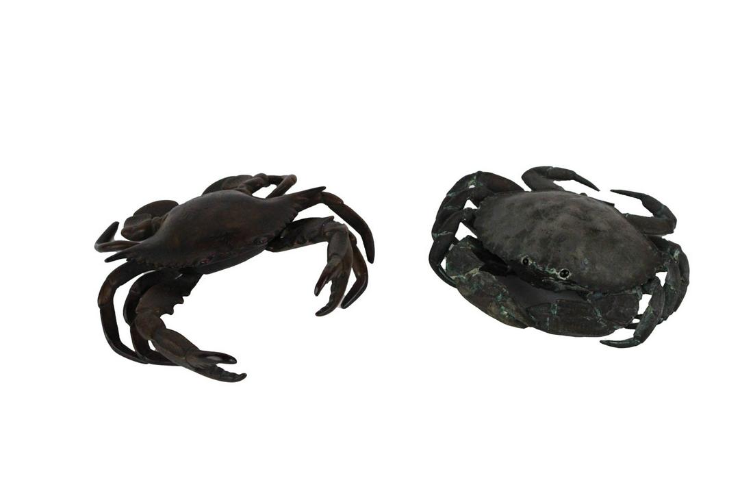 Two Crab-Form Metal Inkwells (1 of 9)