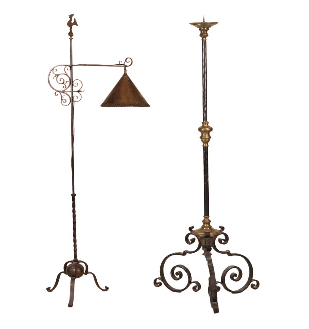 Wrought-Iron and Brass Torchere (1 of 13)