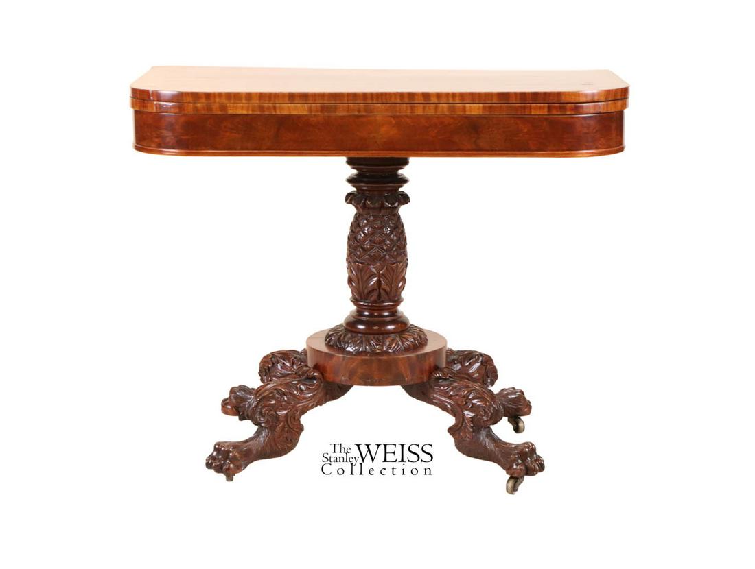 Classical Carved Mahogany Card Table (1 of 16)