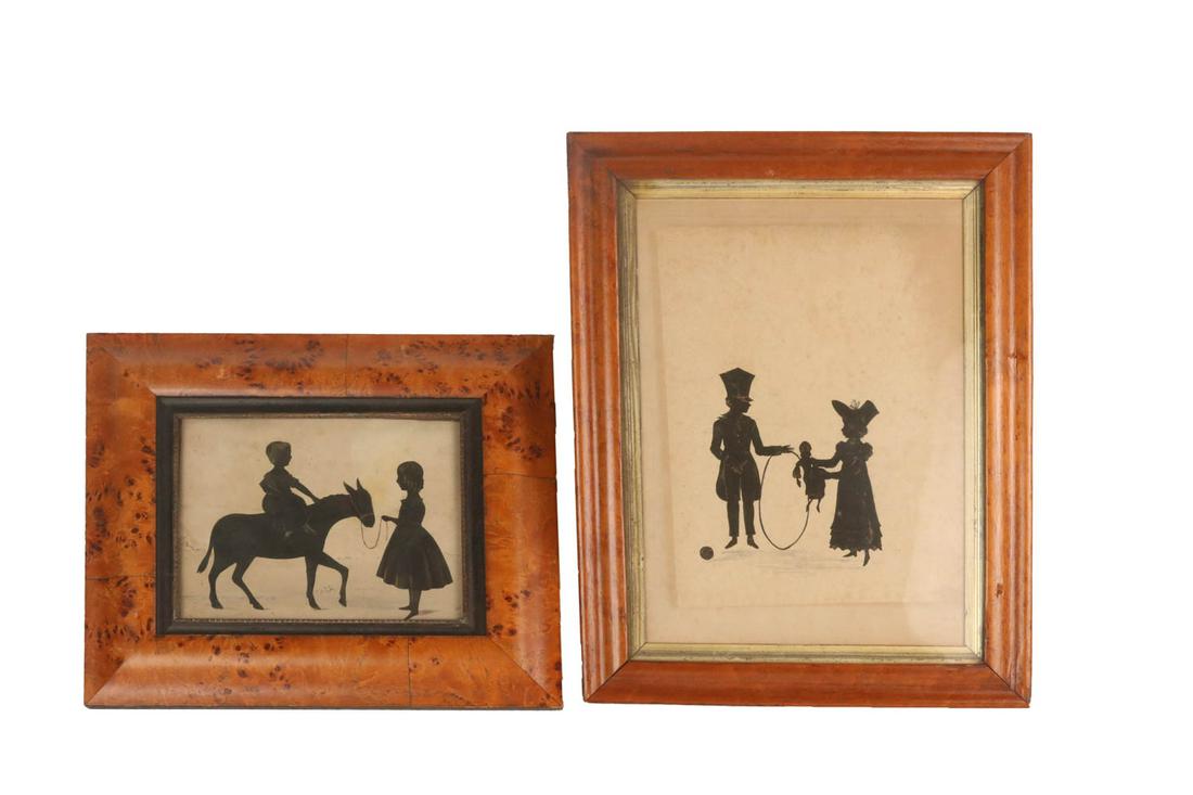 Two Folk Art Silhouette Drawings (1 of 8)