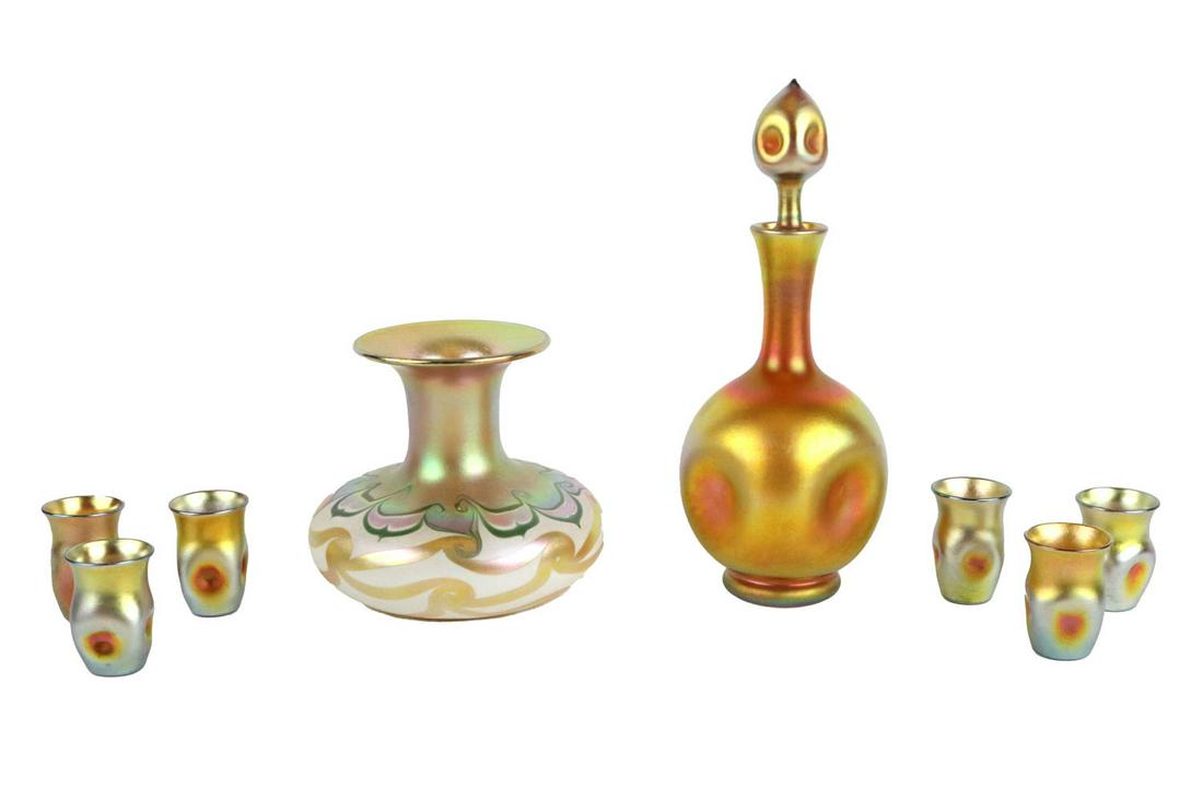 Steuben Aurene Yellow Iridescent Decanter (1 of 14)