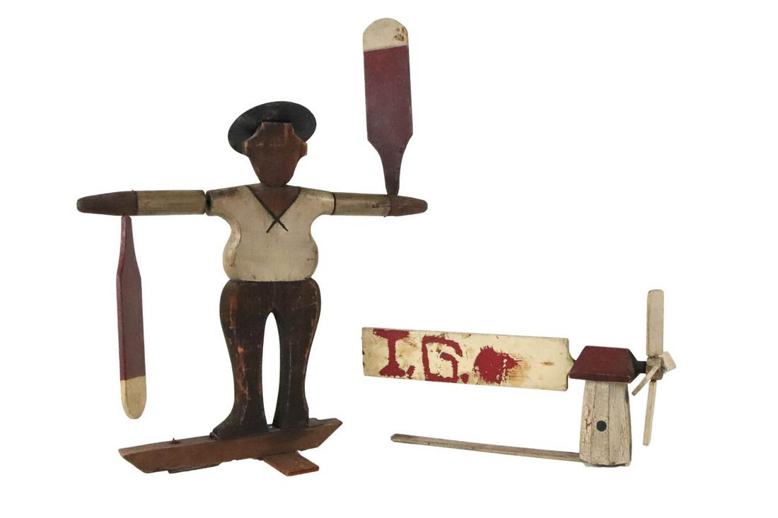 Two Painted and Carved Wood Whirligigs (1 of 15)