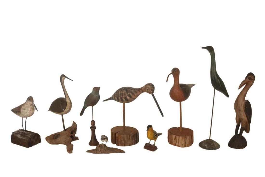 Nine Shorebird and Song Bird Decoys (1 of 20)