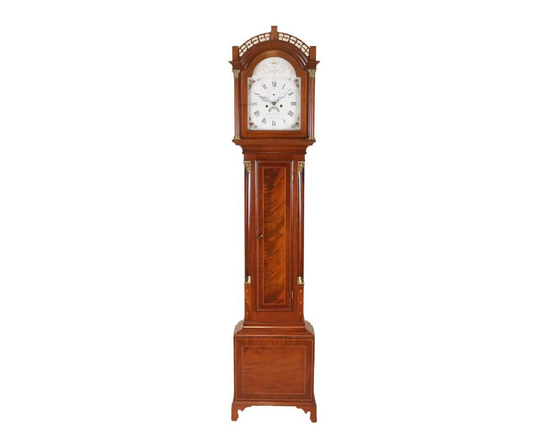 Federal Inlaid Mahogany Tall Case Clock (1 of 20)
