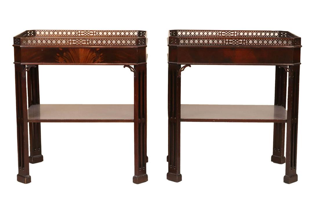 Pair of Regency Style Mahogany Side Tables (1 of 11)