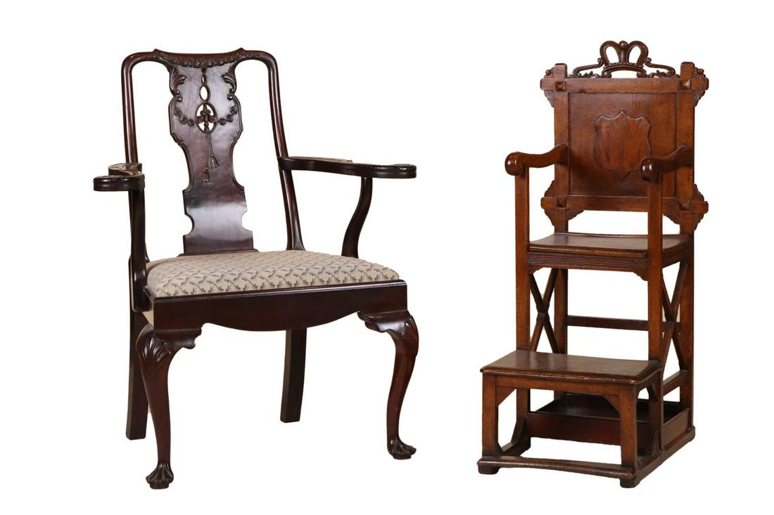 Baroque Style Carved Oak High Chair (1 of 14)