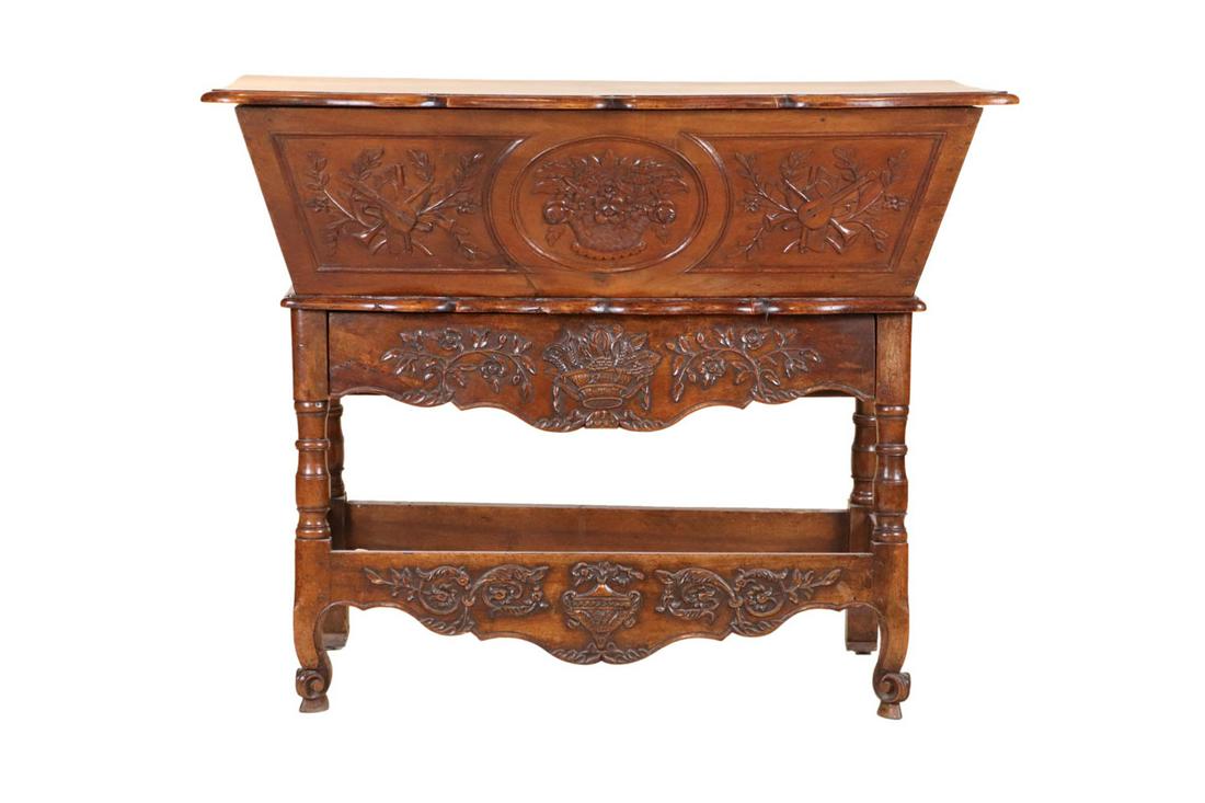 French Provincial Walnut Dough Box on Stand (1 of 20)