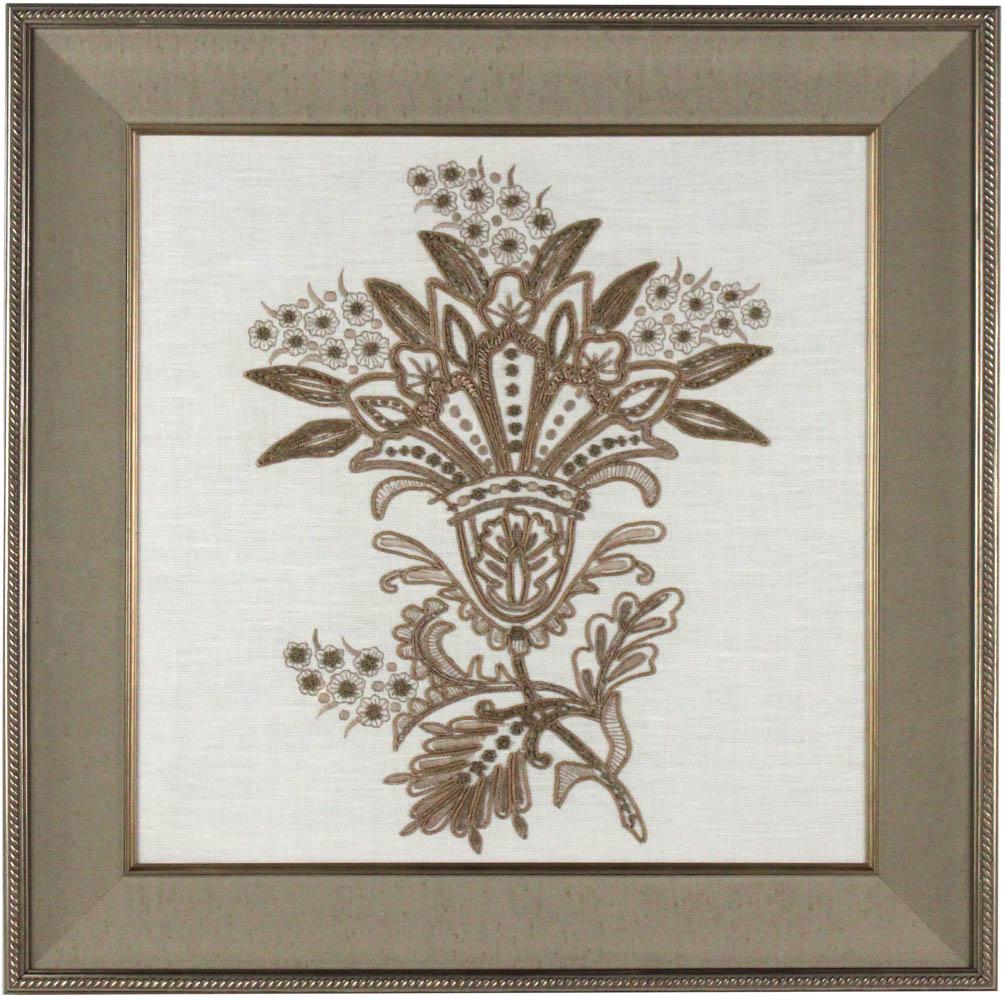 Two Ethan Allen Embroidered and Applique Bouquets (1 of 12)