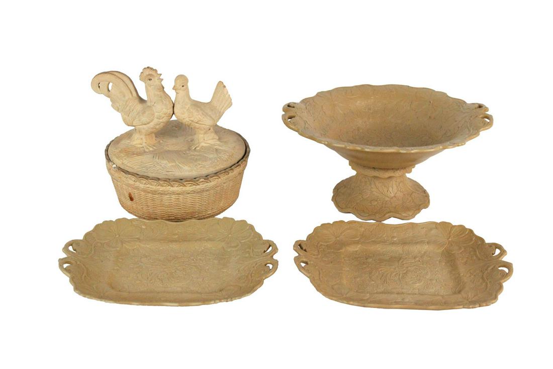 Caneware Rooster and Hen Covered Game Dish (1 of 16)