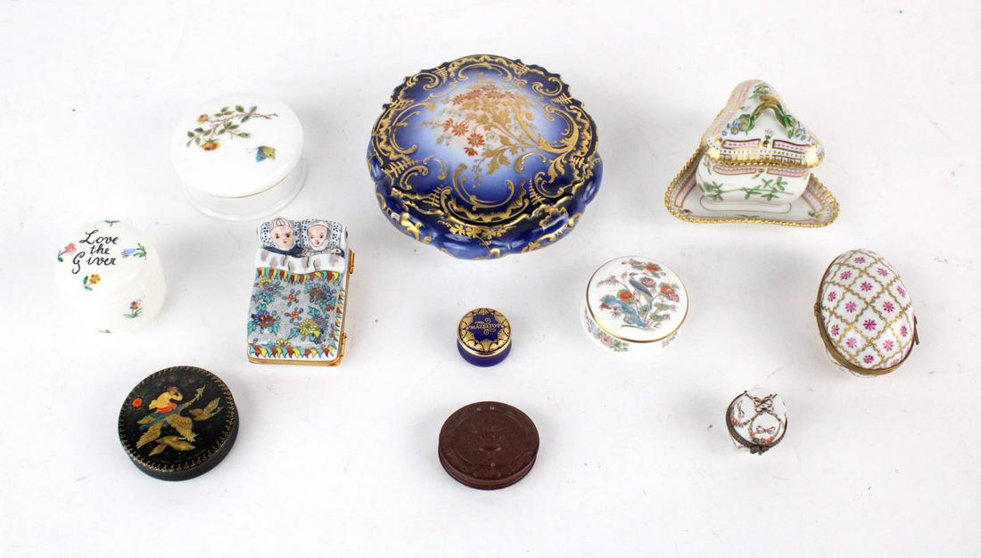 Limoges Cobalt Hand-Painted Trinket Box (1 of 20)