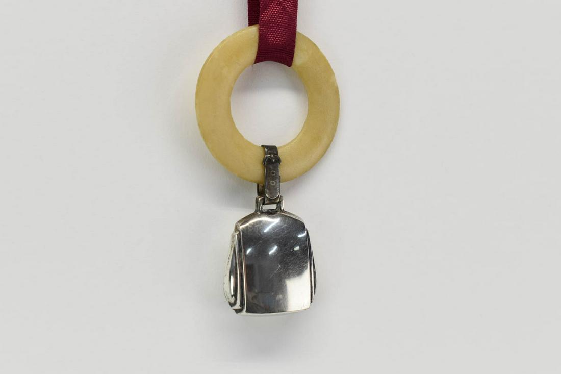 Victorian Baby's Sterling Silver Bell & Ring (1 of 5)
