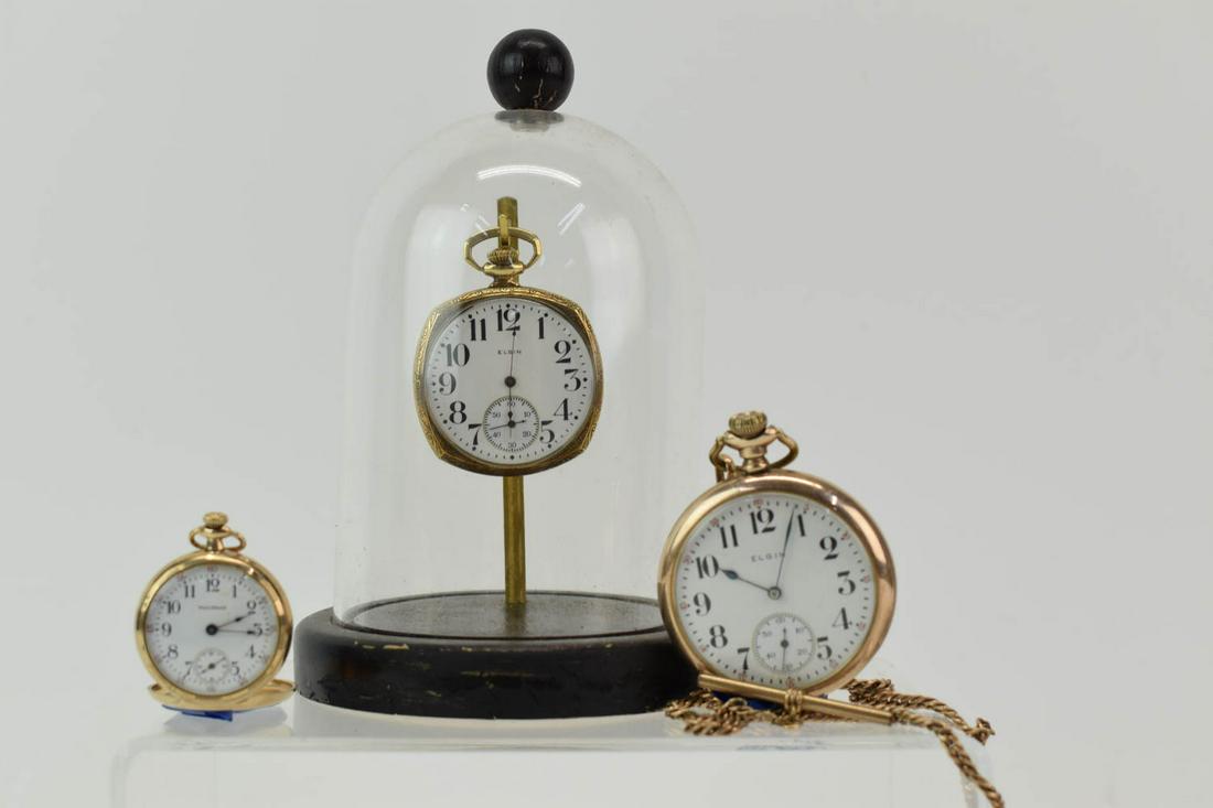 Three Vintage Elgin and Waltham Pocket Watches (1 of 10)