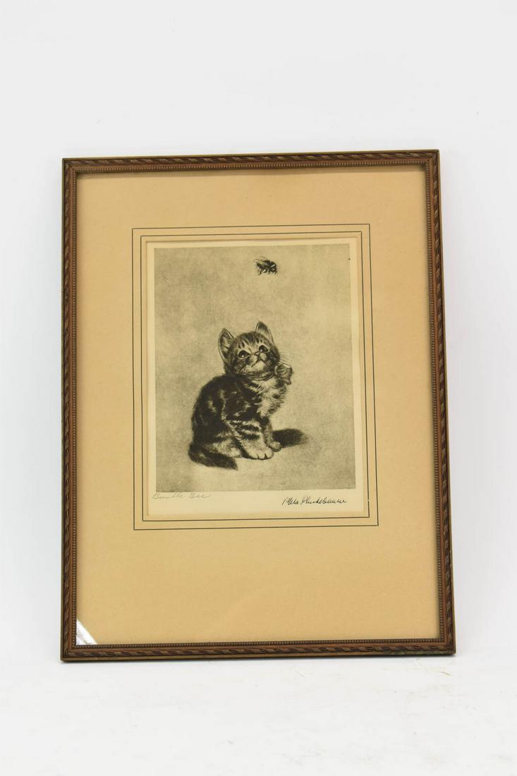 Meta Pluckebaum, Drypoint Etching, "Bumble Bee" (1 of 6)