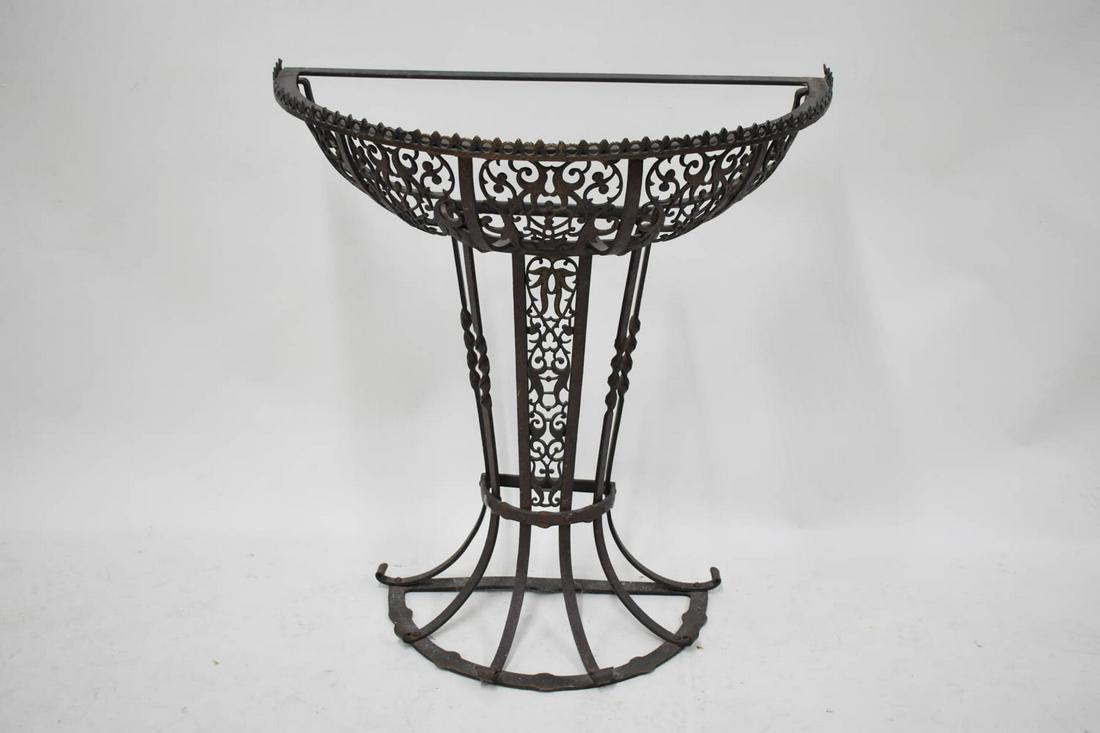 Wrought Iron Demi Lune Table (1 of 7)