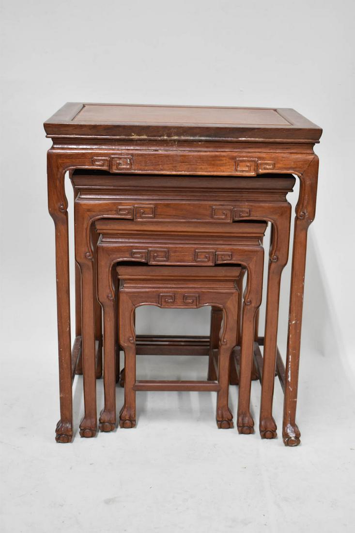 Set of Chinese Hardwood Nesting Tables (1 of 5)