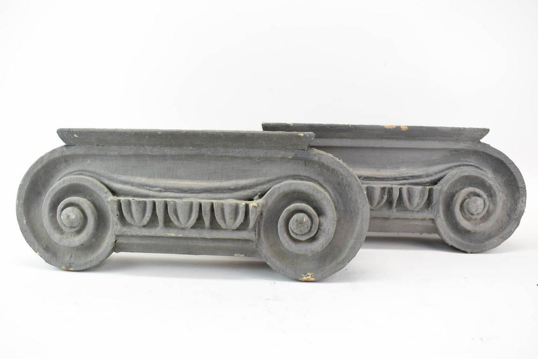Two Grey-Painted Architectural Elements (1 of 5)